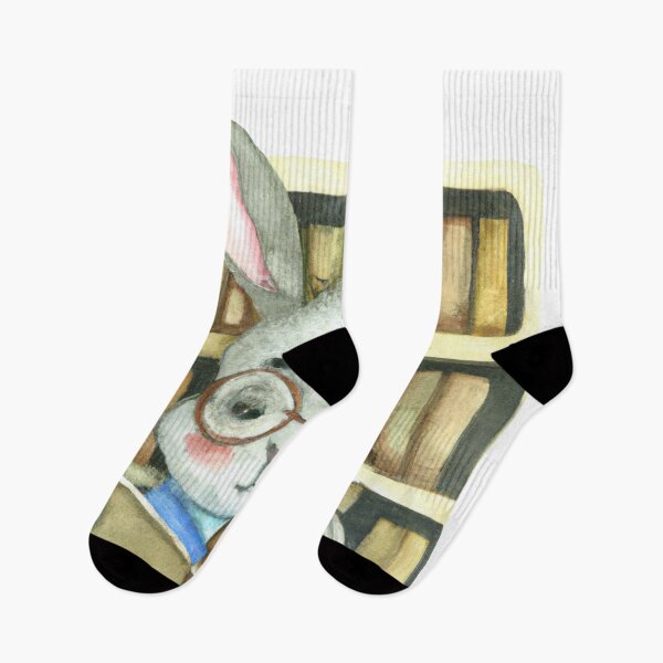 Item preview, Smart rabbit reading a book-Edited AI generated art designed and sold by Frostp.