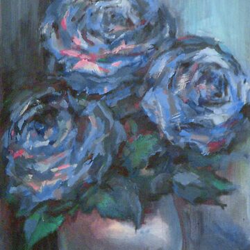 Artwork thumbnail, Abstract Roses on Silk by Anthropolog