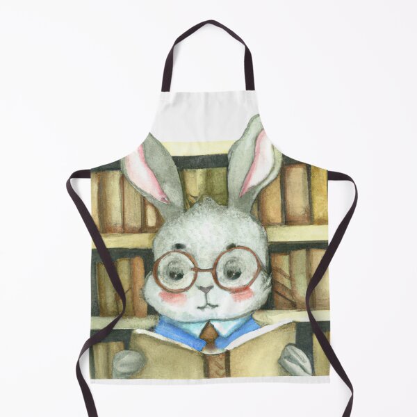 Item preview, Smart rabbit reading a book-Edited AI generated art designed and sold by Frostp.