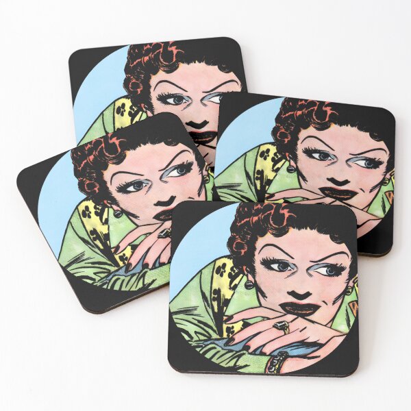 Item preview, Red Hair Thinking Vintage Comic Woman designed and sold by MadfishDesigns.