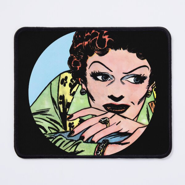 Item preview, Red Hair Thinking Vintage Comic Woman designed and sold by MadfishDesigns.