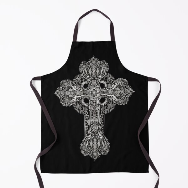 Item preview, Ornate Gothic Cross Black and White designed and sold by DirtyDogArts.