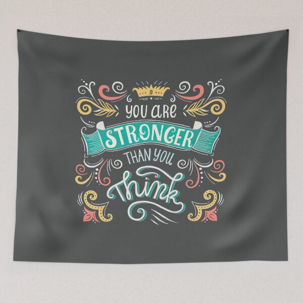 Item preview, You are stronger than you think, Motivational Quote designed and sold by graphic-genie.