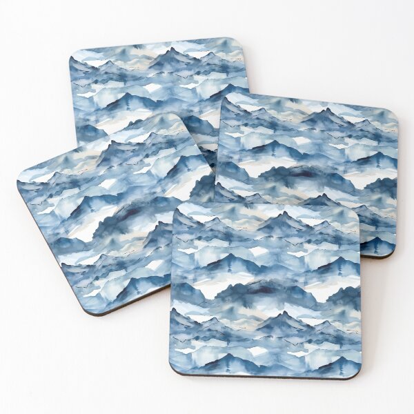 Item preview, Abstract Watercolor Ink Pattern Mountain Landscape designed and sold by Cody Bertasso.