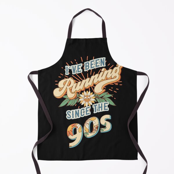 Item preview, I ve been running since the 90s Groovy retro quote gift for running Vintage floral pattern designed and sold by HomeCoquette.