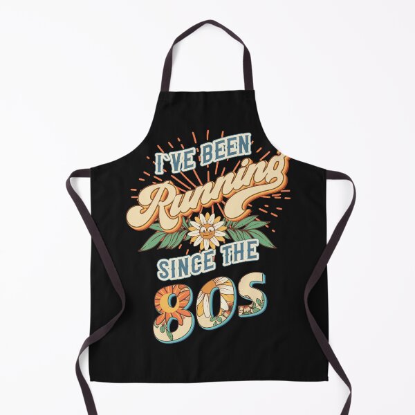 Item preview, I ve been running since the 80s Groovy retro quote gift for running Vintage floral pattern designed and sold by HomeCoquette.