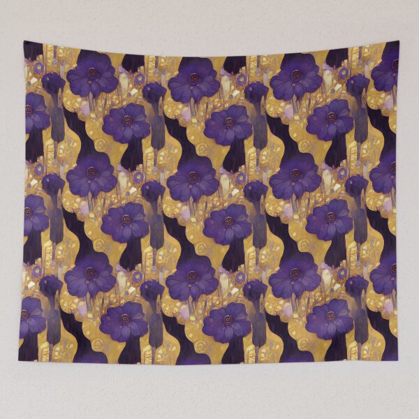 Item preview, Floral harmony in gold and purple designed and sold by Just66.
