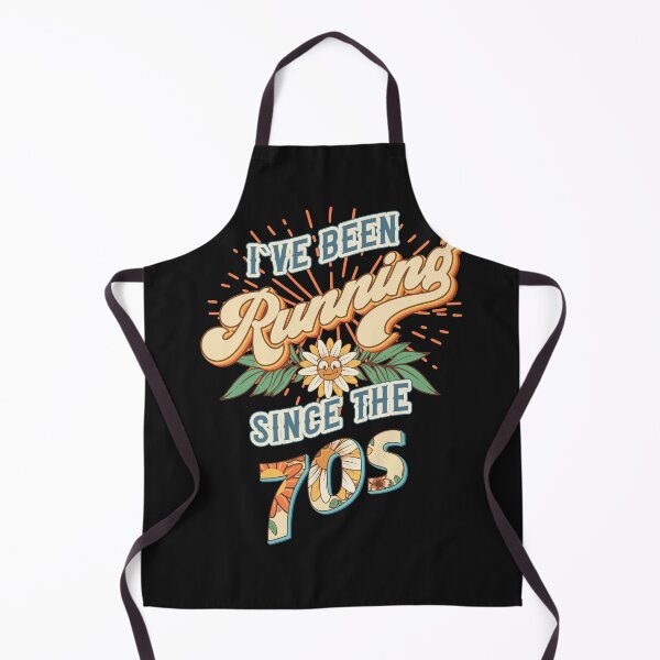 Item preview, I ve been running since the 70s Groovy retro quote gift for running Vintage floral pattern designed and sold by HomeCoquette.