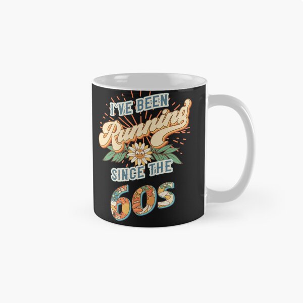 Item preview, I`ve been running since the 60s Groovy retro quote  gift for running Vintage floral pattern designed and sold by HomeCoquette.