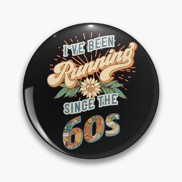 Item preview, I`ve been running since the 60s Groovy retro quote  gift for running Vintage floral pattern designed and sold by HomeCoquette.