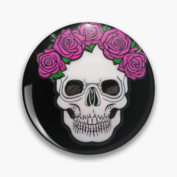 Item preview, Pink Rose headdress crown Skull Skeleton Dead Poet designed and sold by McCallnWaldo.