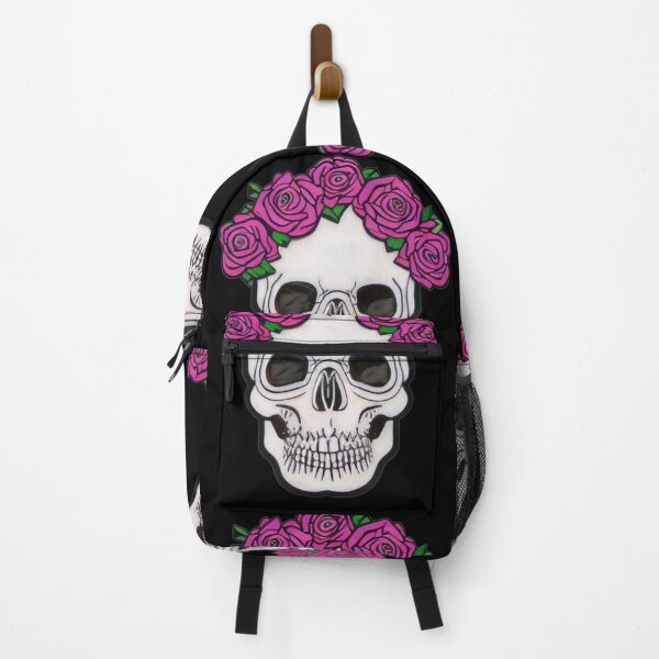 Item preview, Pink Rose headdress crown Skull Skeleton Dead Poet designed and sold by McCallnWaldo.