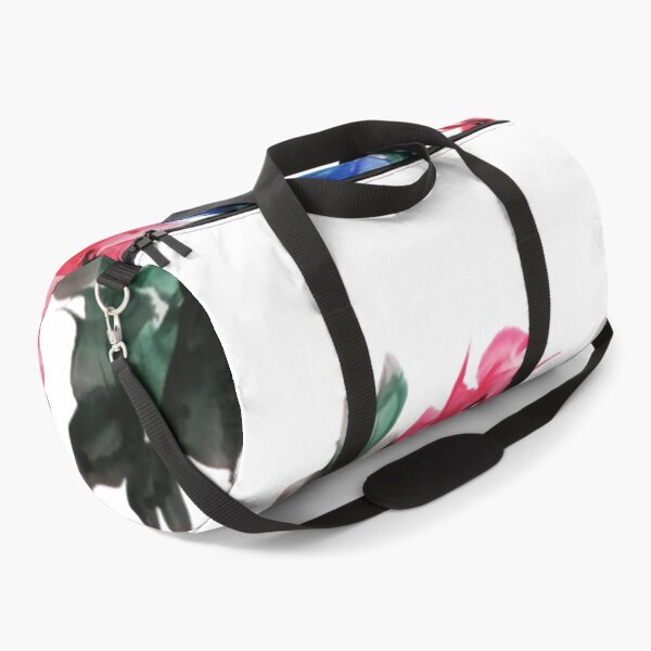 Item preview,  light-pink, blue flowers and leaves in a distinct view of dark-pink hue over its petals designed and sold by Nature  Nblossom.