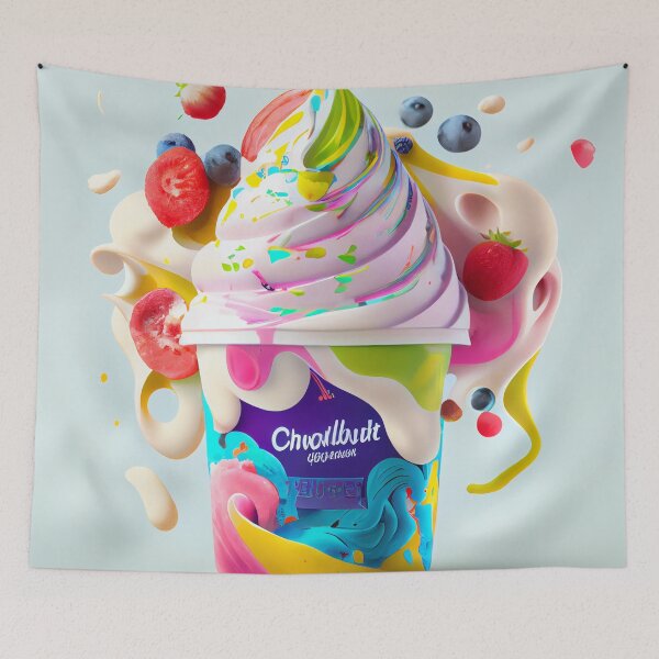 Item preview, Euphoric Yoghurt Delight Digital Painting designed and sold by CodeAndColors.