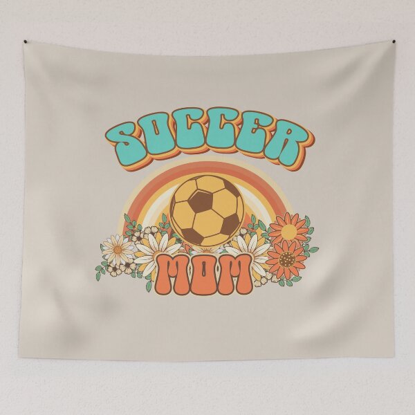 Item preview, Groovy Soccer mom Retro gift for funny mother Vintage floral pattern designed and sold by HomeCoquette.