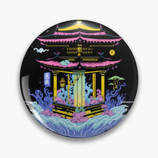 Item preview, Temple in water | Japanese anime Shrine designed and sold by Aiartly.