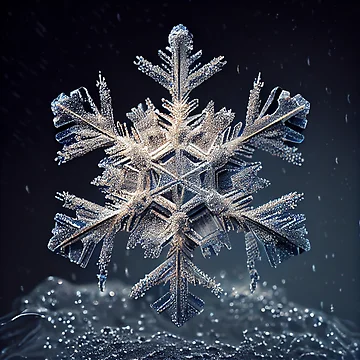 Vorschaubild zum Design Glittering Grit A Snowflakes Synonym Digital Painting von CodeAndColors