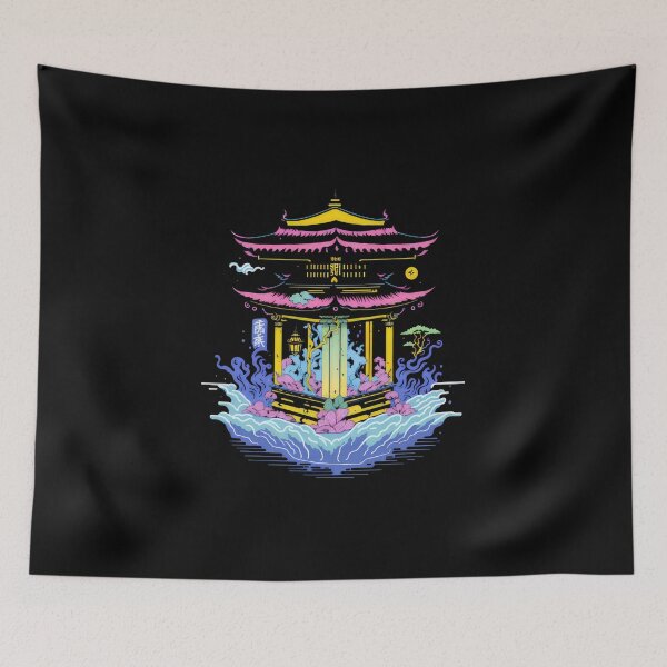 Item preview, Temple in water | Japanese anime Shrine designed and sold by Aiartly.