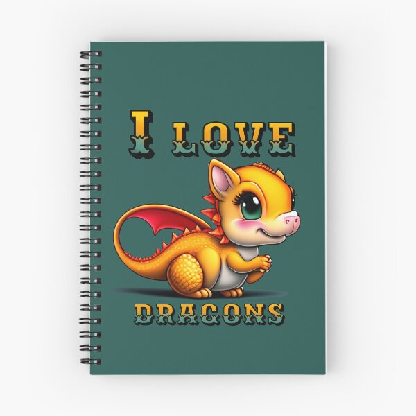 Item preview, I love dragons cartoon Style dragon art designed and sold by Vavilonskaya.