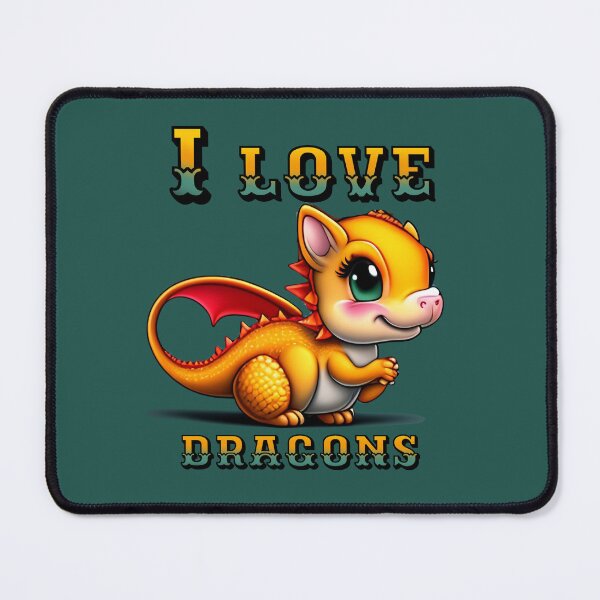 Item preview, I love dragons cartoon Style dragon art designed and sold by Vavilonskaya.