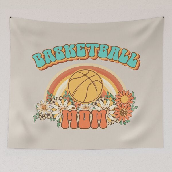 Item preview, Groovy Basketball mom Retro gift for funny mother Vintage floral pattern designed and sold by HomeCoquette.