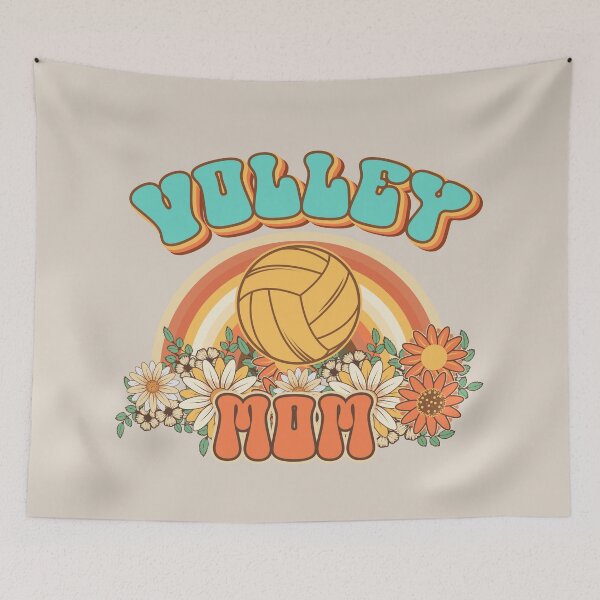 Item preview, Groovy Volley mom Retro gift for funny mother Vintage floral pattern designed and sold by HomeCoquette.