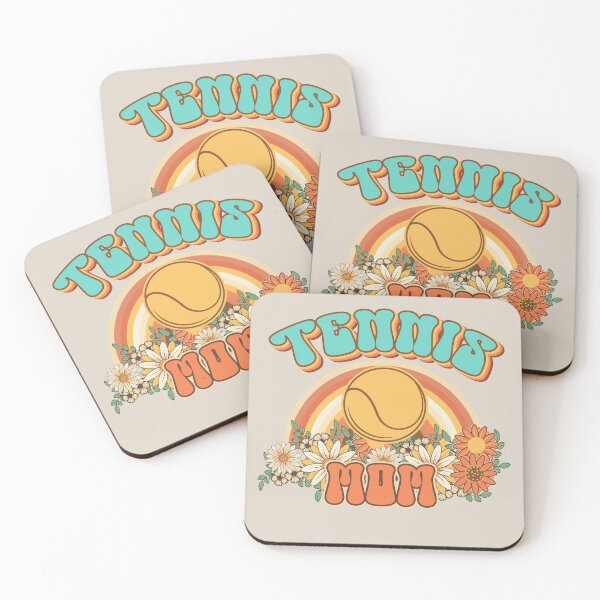Item preview, Groovy Tennis mom Retro gift for funny mother Vintage floral pattern designed and sold by HomeCoquette.