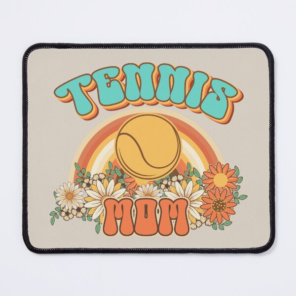 Item preview, Groovy Tennis mom Retro gift for funny mother Vintage floral pattern designed and sold by HomeCoquette.