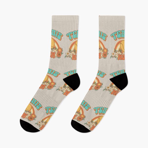 Item preview, Groovy Tennis mom Retro gift for funny mother Vintage floral pattern designed and sold by HomeCoquette.
