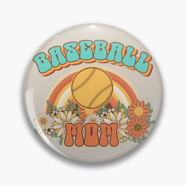 Item preview, Groovy Baseball mom Retro gift for funny mother Vintage floral pattern designed and sold by HomeCoquette.
