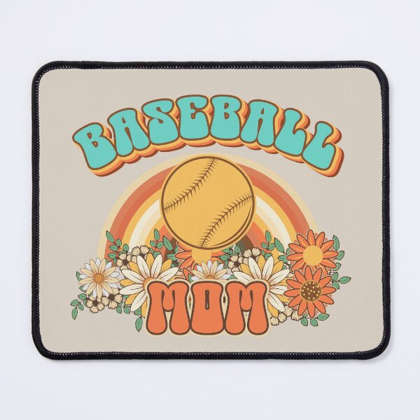 Item preview, Groovy Baseball mom Retro gift for funny mother Vintage floral pattern designed and sold by HomeCoquette.