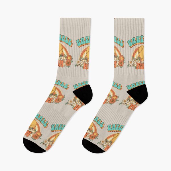 Item preview, Groovy Baseball mom Retro gift for funny mother Vintage floral pattern designed and sold by HomeCoquette.