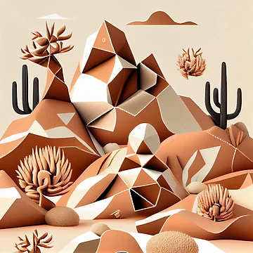 Vorschaubild zum Design Irregular Muted Desert Modern Pattern Digital Painting von CodeAndColors