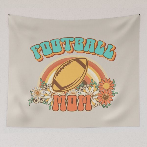 Item preview, Groovy Football mom Retro gift for funny mother Vintage floral pattern designed and sold by HomeCoquette.