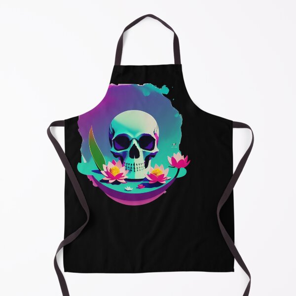 Item preview, Cute Lottle Vector Skull and Lotus Flower Blossom designed and sold by McCallnWaldo.