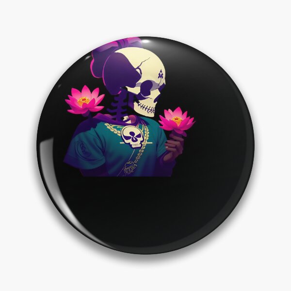 Item preview, Contemplative Zen Meditation Buddha Lotus Flower Woman Skull designed and sold by McCallnWaldo.