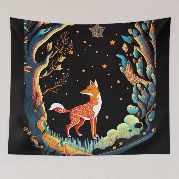 Item preview, Fall Night Fox designed and sold by OccultDreams.