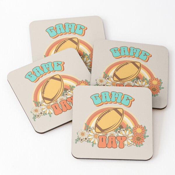 Item preview, Groovy Football mom Retro gift Game day for funny mother Vintage floral pattern designed and sold by HomeCoquette.