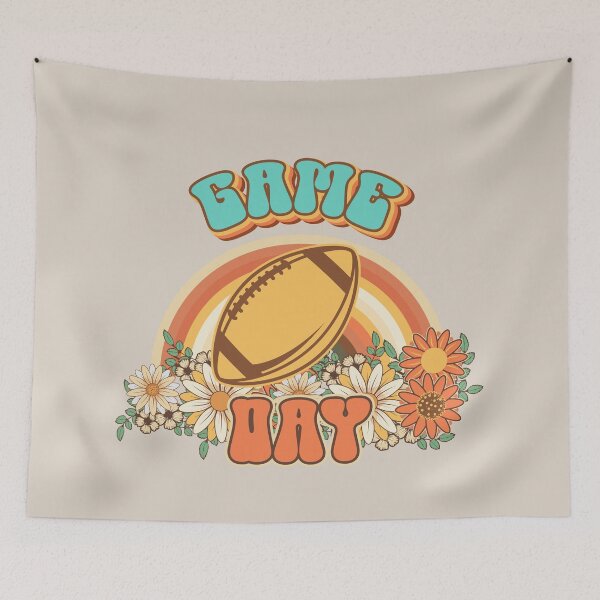 Item preview, Groovy Football mom Retro gift Game day for funny mother Vintage floral pattern designed and sold by HomeCoquette.