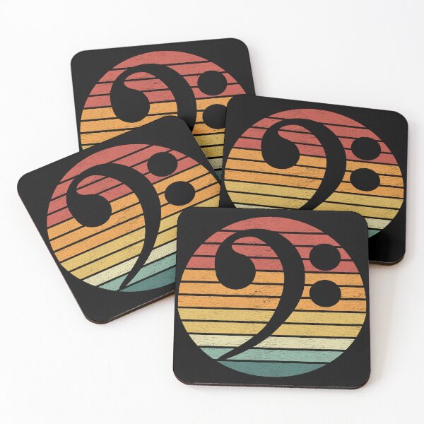 Item preview, Bass Lover - Vintage Sunset Bass Clef - Bassist designed and sold by Dapperly Tees.