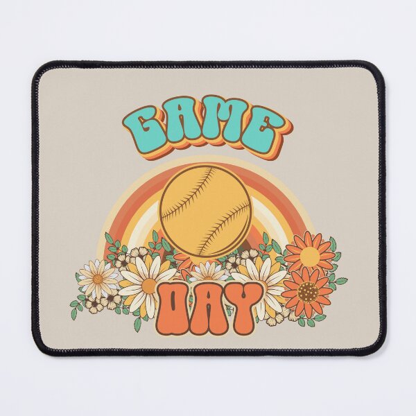Item preview, Groovy Baseball mom Retro game day gift for funny mother Vintage floral pattern designed and sold by HomeCoquette.