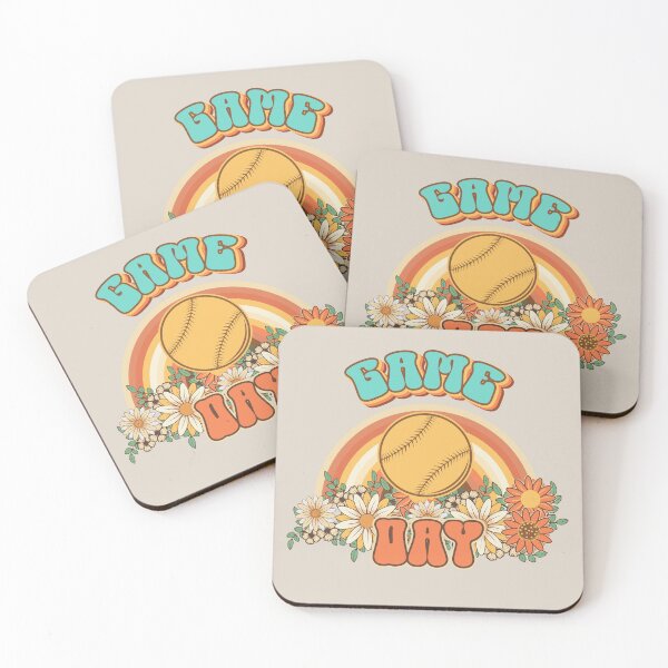 Item preview, Groovy Baseball mom Retro game day gift for funny mother Vintage floral pattern designed and sold by HomeCoquette.