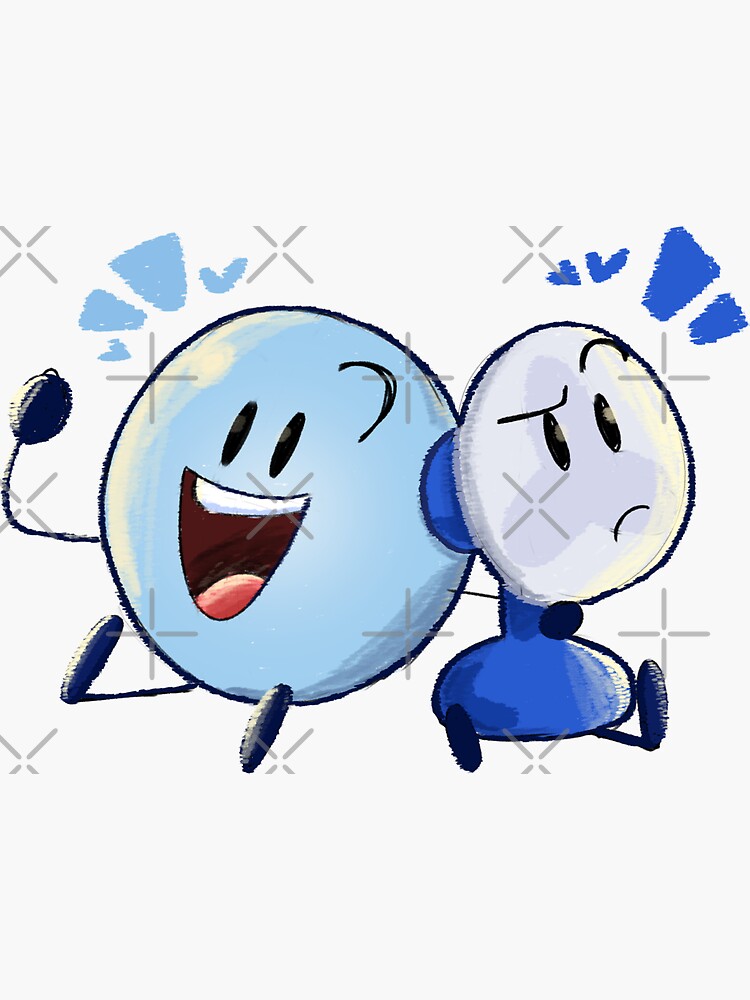 BFB BFDI Fanny and Bubble Full Background | Sticker