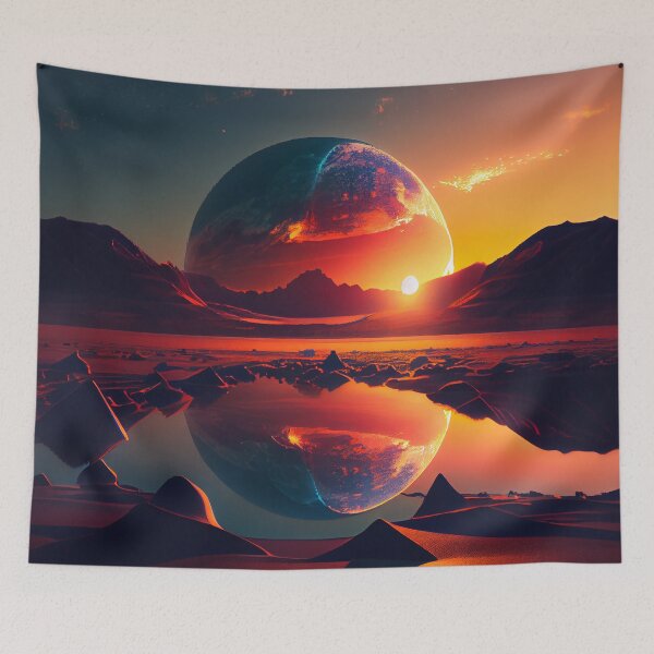 Item preview, Expanding Horizons at Sunset Digital Painting designed and sold by CodeAndColors.