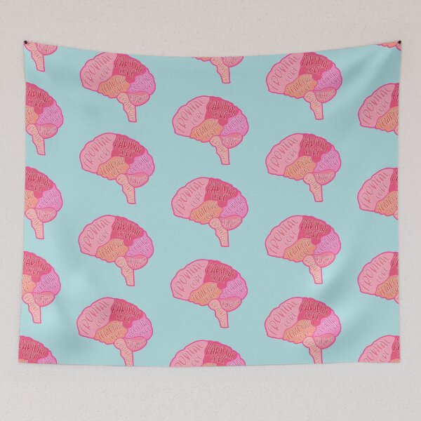 Item preview, Anatomical brain - pink colors designed and sold by Preslava Genova.