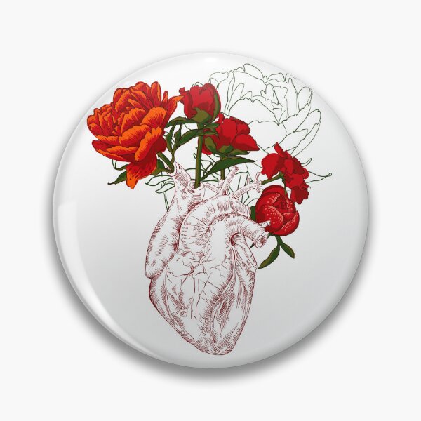 Item preview, drawing Human heart with flowers designed and sold by Olga Berlet.