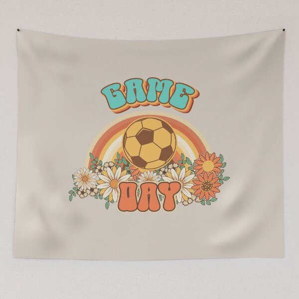 Item preview, Groovy Soccer mom Retro game day  gift for funny mother Vintage floral pattern designed and sold by HomeCoquette.