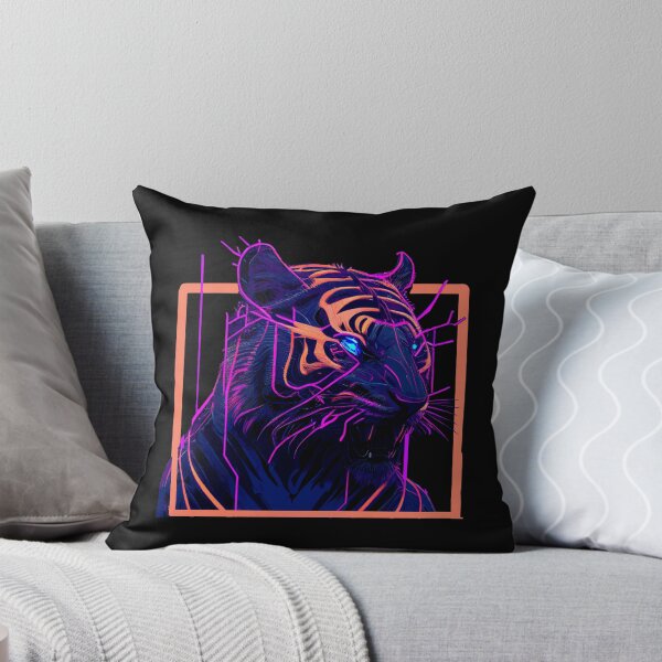 Artikelvorschau, Cyberpunk-Neon-Tiger entworfen und verkauft von EightWinds.