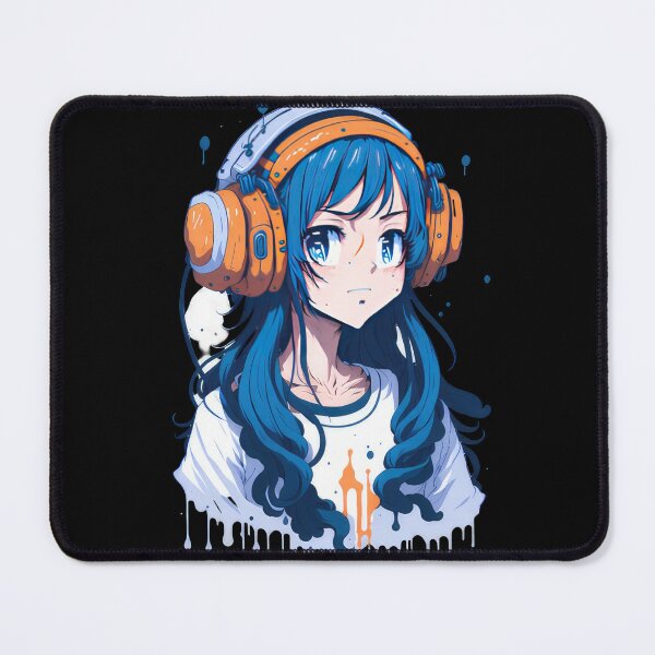 Item preview, Beautiful girl wearing headphones. designed and sold by Aiartly.