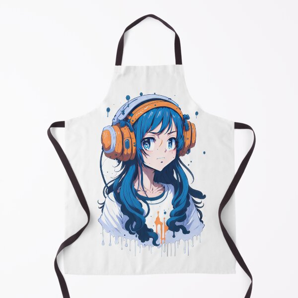 Item preview, Beautiful girl wearing headphones. designed and sold by Aiartly.